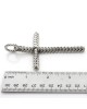Foxtail Chain Cross Pendant in Silver
